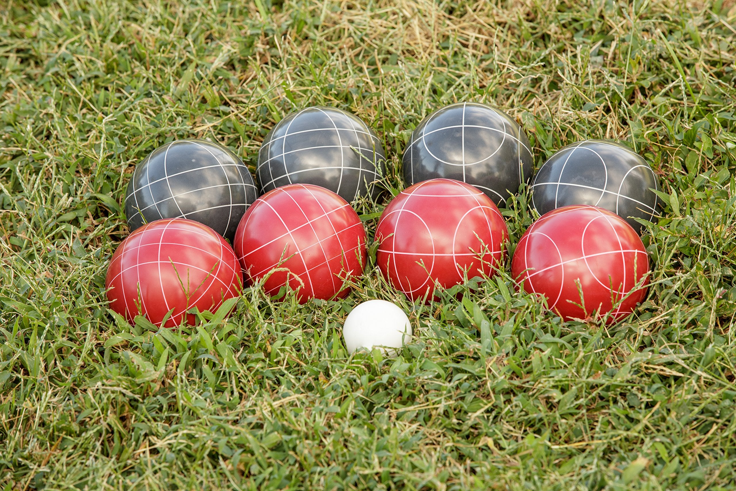 Competition Triumph Sports 100mm Resin Bocce Ball Outdoor Game Set with Carrying Bag for Easy Storage,Multi,One Size,35-7103-3