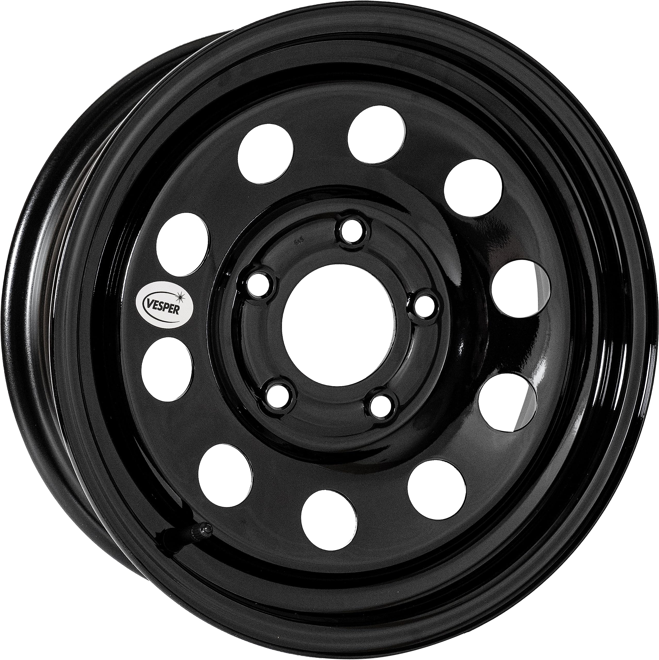 Trailer Wheel Black Steel with Valve Stem 15x6 5x5-3.31" CB Updated SKU : WS-15060550-BM-14777-BX