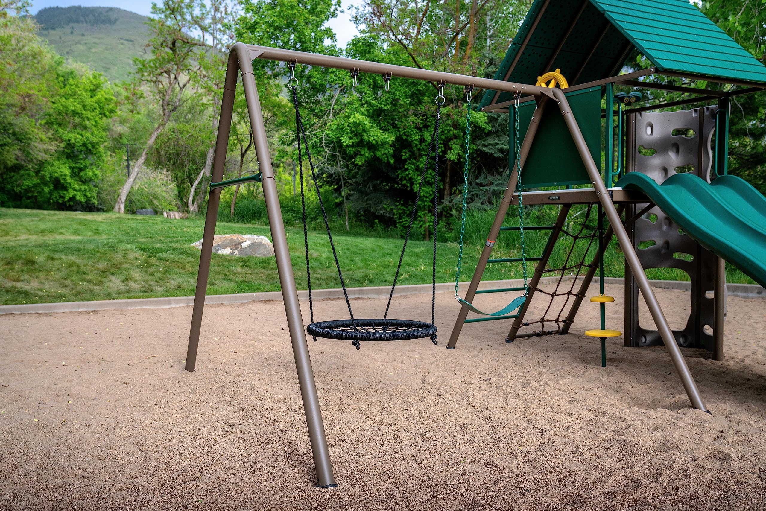 Big Stuff Lifetime Two-Slide Swing Set Playset