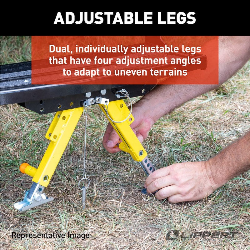 Lippert RV Step Stabilizer Kit Solid Stance for 5th Wheels, Travel Trailers and Motorhomes
