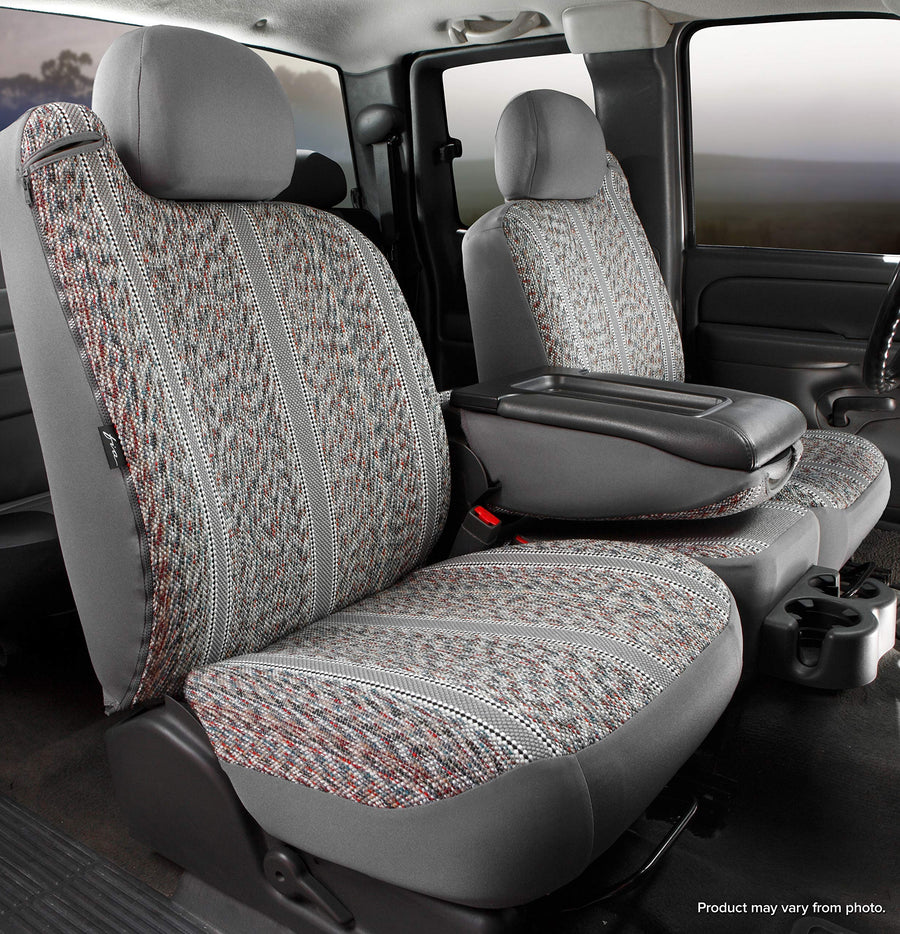 Custom Fit Fia TR47-20 GRAY Front Seat Cover Split Seat 40/20/40 - Saddle Blanket, (Gray)