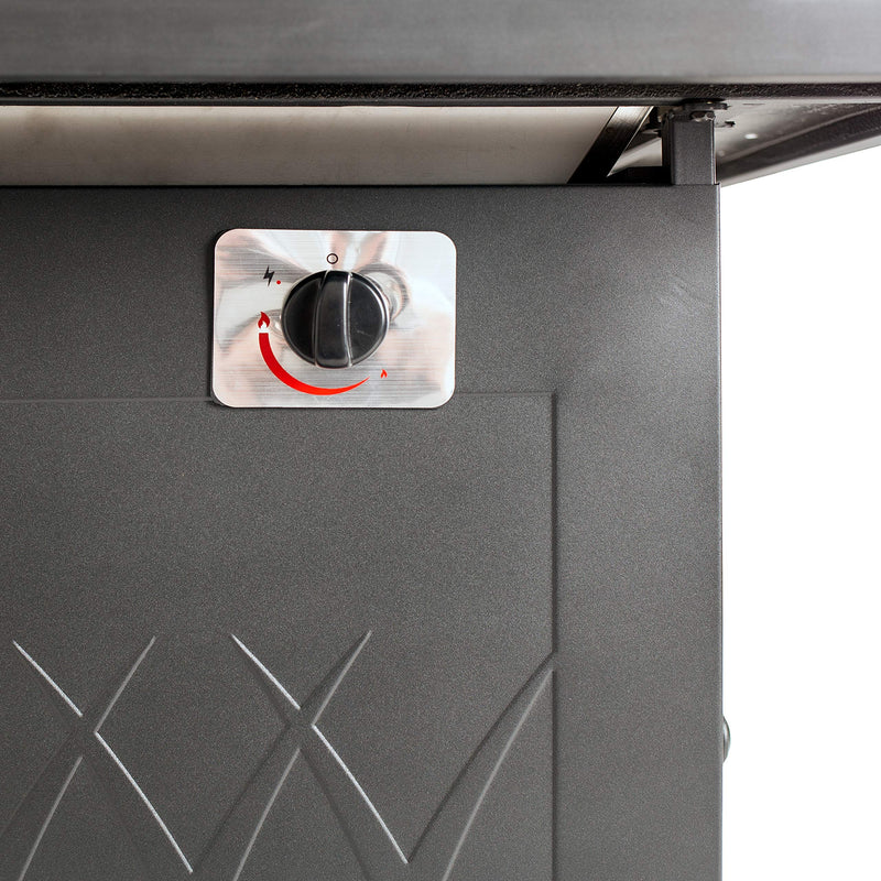 GHP Group Pleasant Hearth OFG824T Atlantis Table Gas Fire Pit, Matte Black/Tile Top