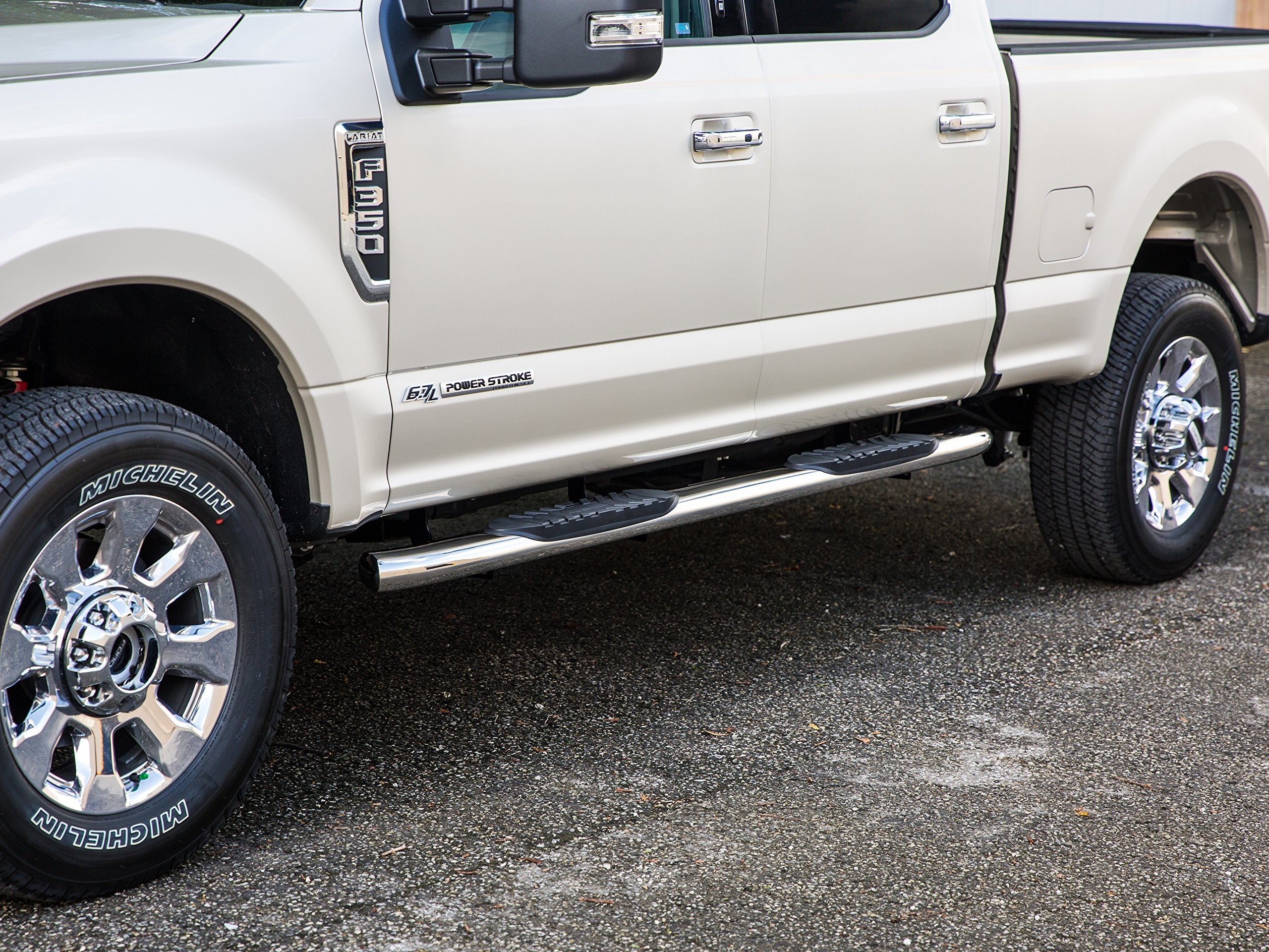 5" Ionic Stainless Steel Curved Nerf Bars (fits) 2019-Up (New Body/ 6 Lug) Dodge Ram 1500 Quad Cab Only Truck Side Steps (423809P)