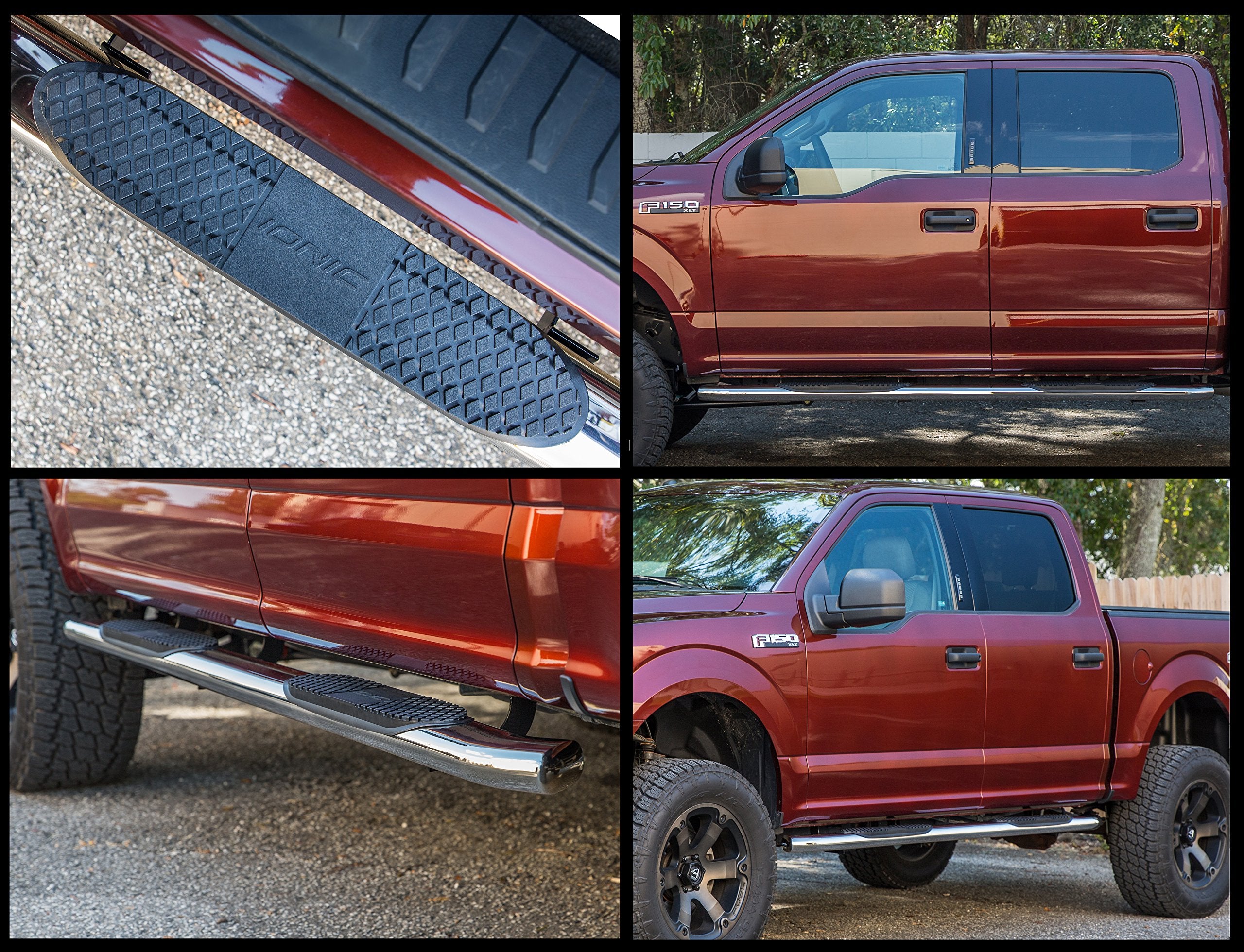 5" Ionic Stainless Steel Curved Nerf Bars (fits) 2019-Up (New Body/ 6 Lug) Dodge Ram 1500 Quad Cab Only Truck Side Steps (423809P)