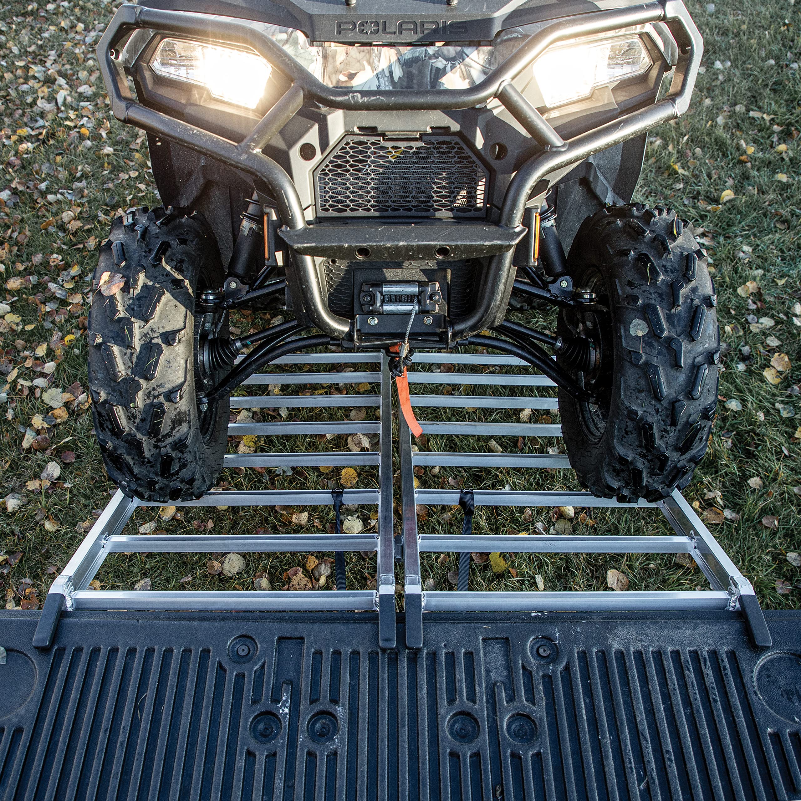 Bi-Fold Yutrax 70-inch Aluminum Truck, UTV/ATV Loading Ramp - 1250lb Capacity