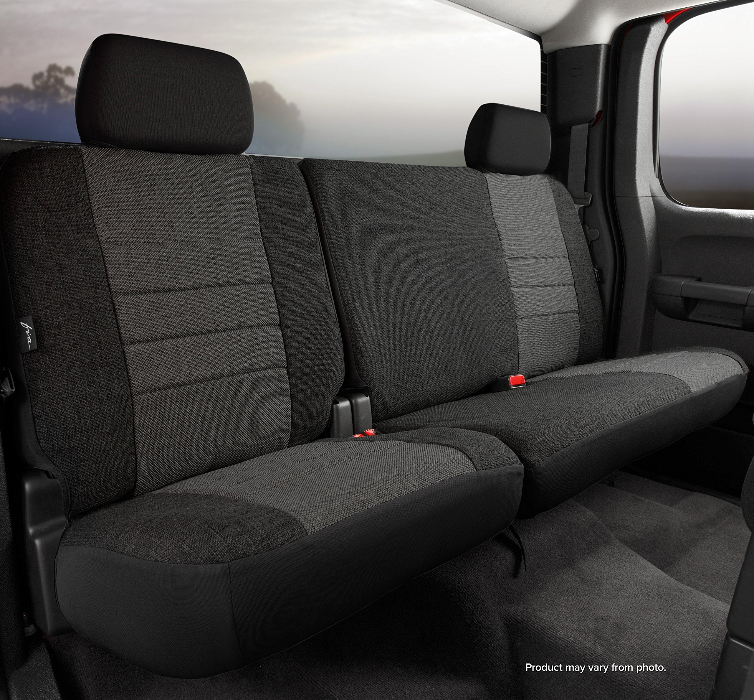 Fia CHARC OE32-97 Custom Fit Rear Seat Cover Split Seat 60/40 - Tweed (Charcoal)