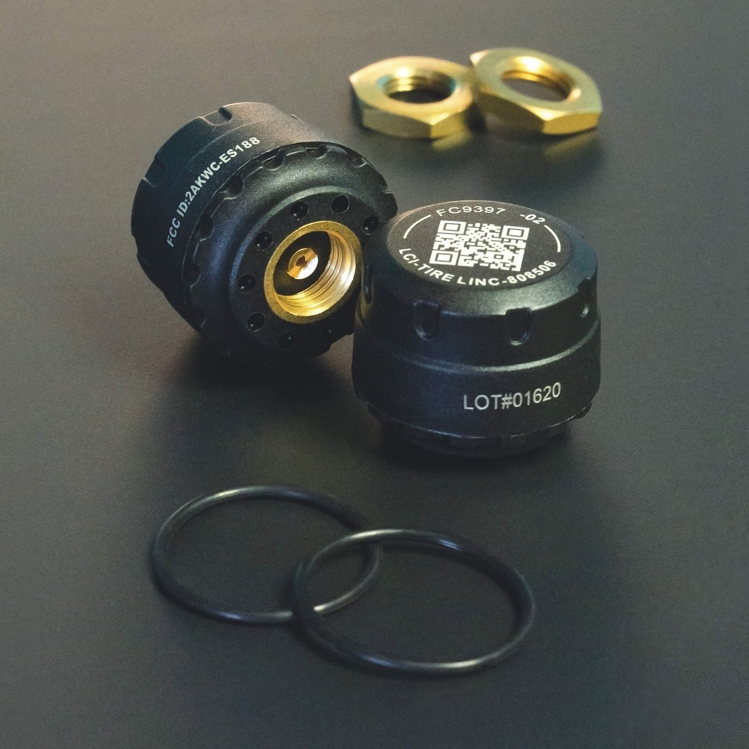 Lippert Components Tire Sensors LINC (2 Pack) for RVs, 5th Wheels, Motorhomes, Tow Vehicles, Easy DIY Installation on Valve Stem, OneControl App Compatible - 2020106299