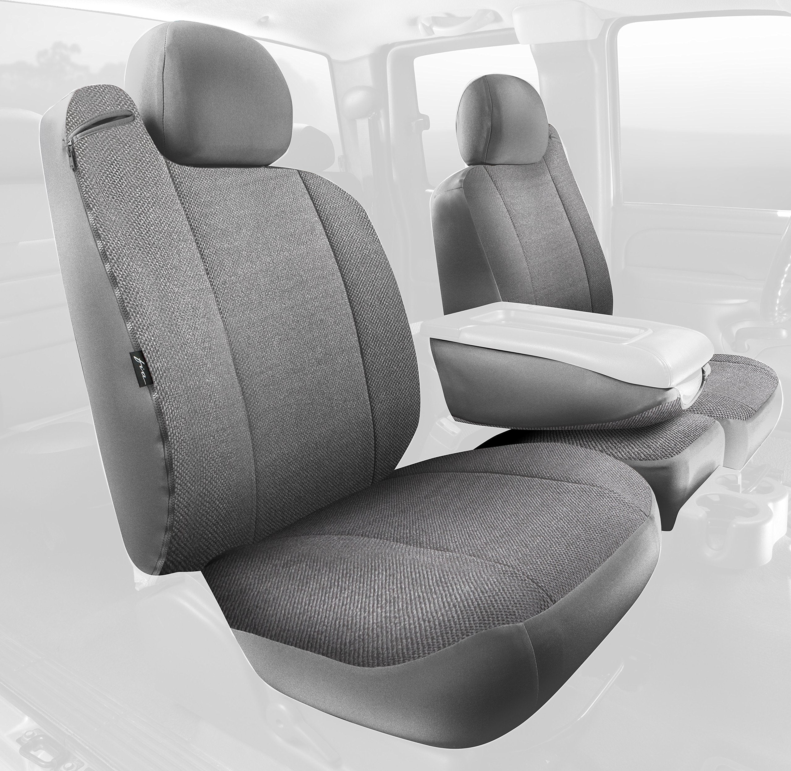 TRS47-17 FIA Solid Gray TRS40 Wrangler Solid Gray Seat Cover (Front Split Seat 40/20/40/Saddle Blanket)