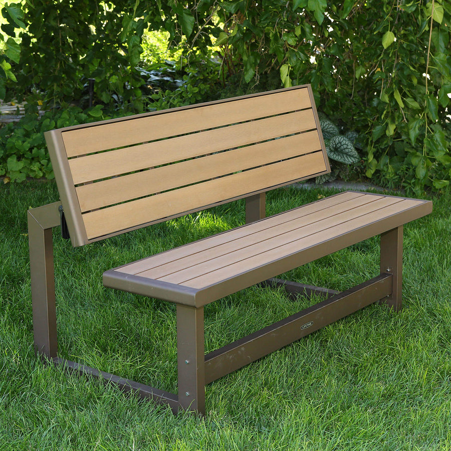 60054 LIFETIME Convertible Bench / Table, Faux Wood Construction