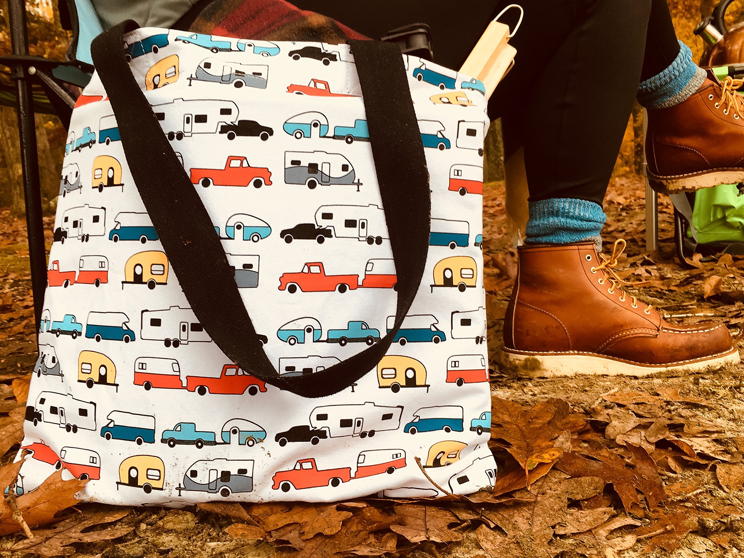 Camco Canvas Tote Life is Better at The Campsite Magnetic Closure