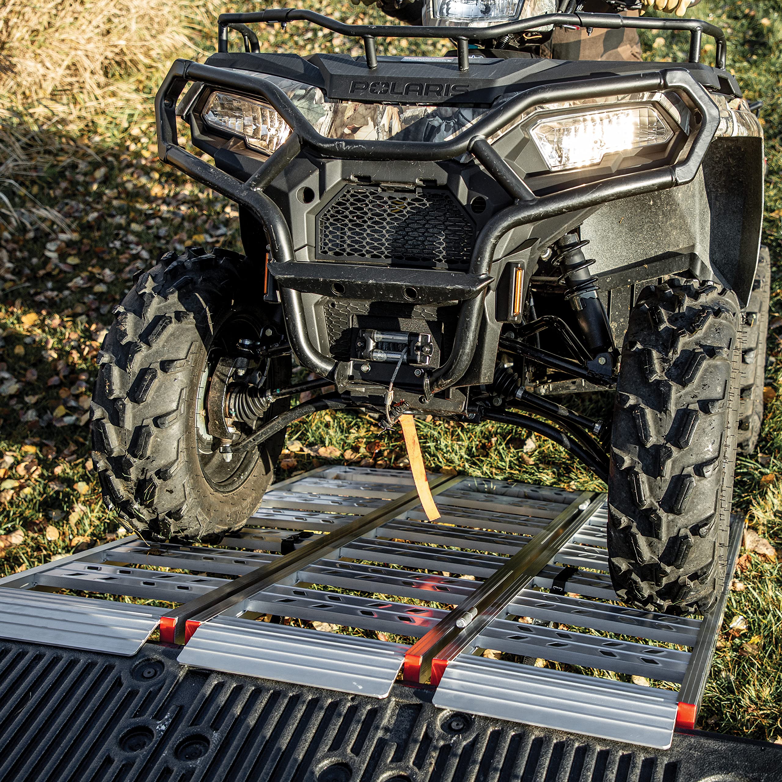 69” YUTRAX® Tri-Fold Ramp, High-Strength Extruded Aluminum, 2200 lb. Load Capacity, Spans Tailgate, Easy Loading, ATV/UTV Loading, YR300