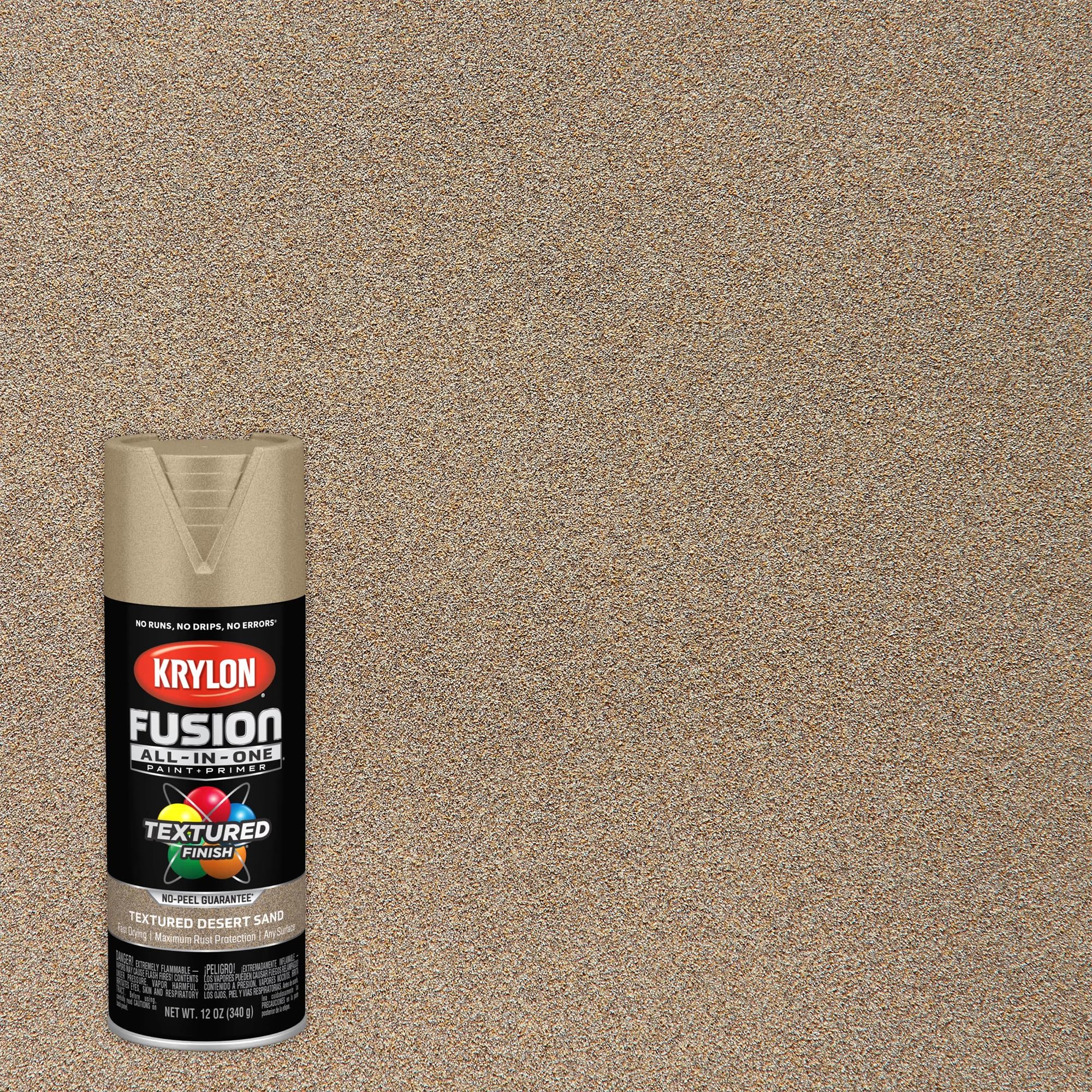 Krylon All-In-One Adhesive Spray Paint for Indoor/Outdoor Use, 12 oz, Desert Sand