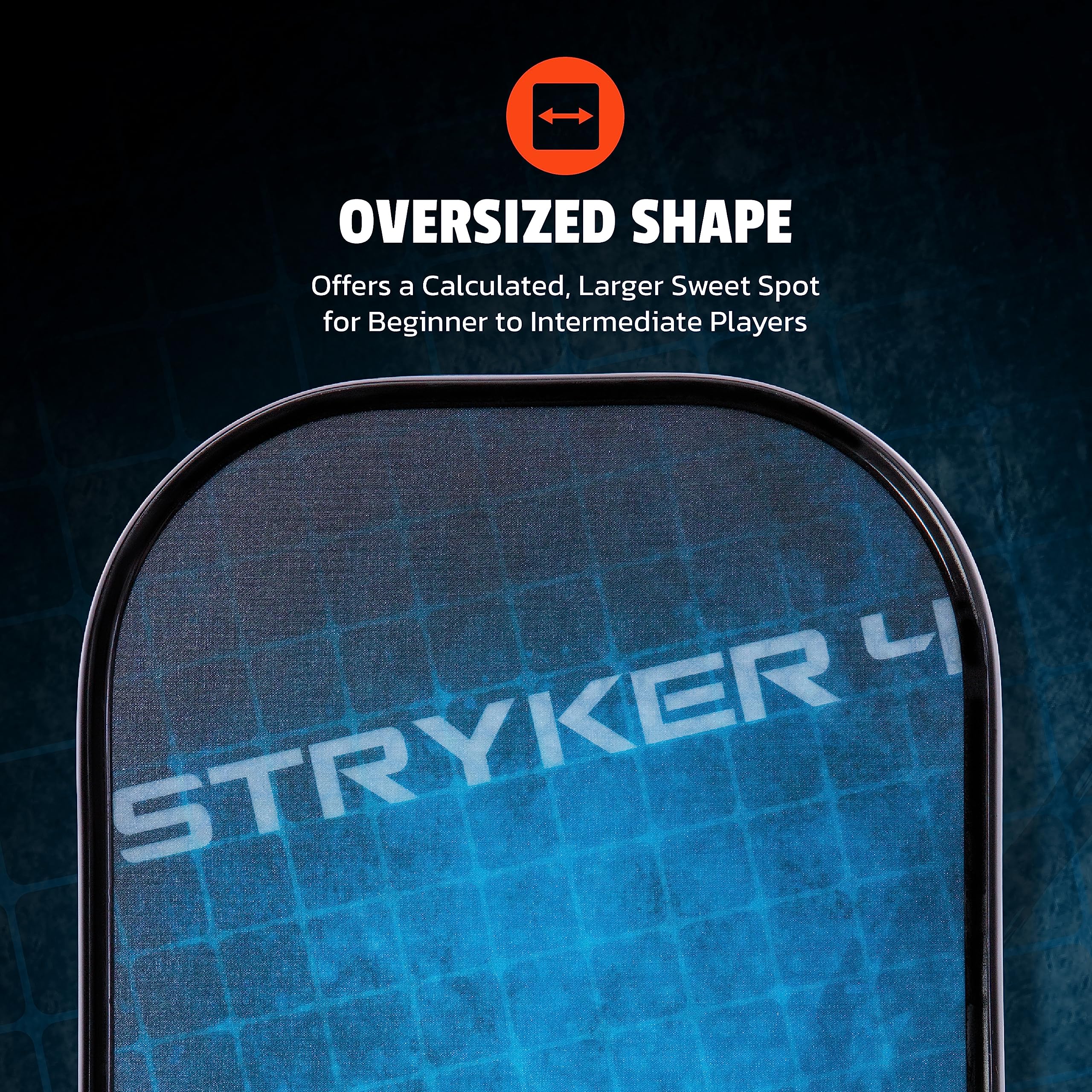 Stryker 4 Onix Composite Pickleball Every Level Oversized Paddle Shape– Blue