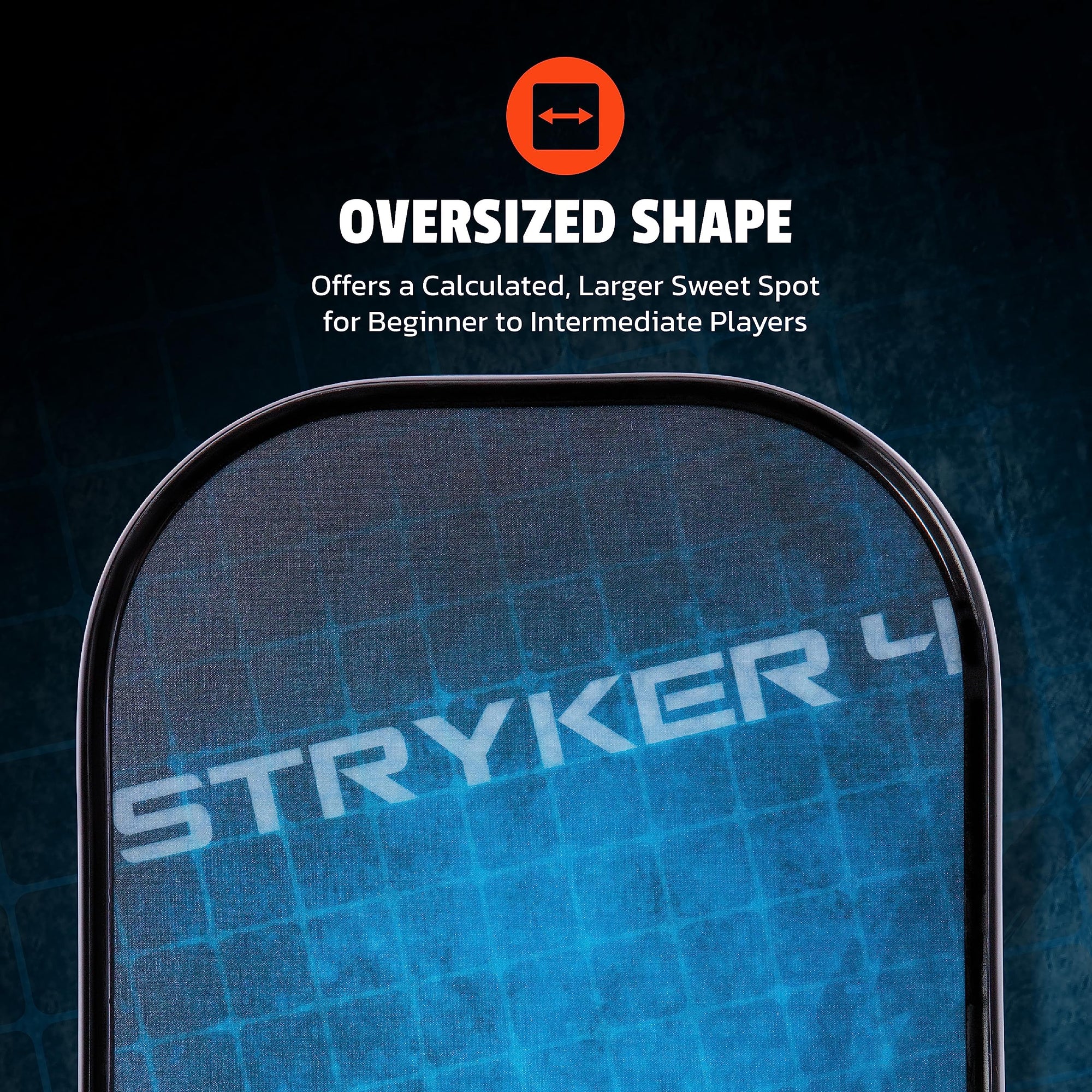 Stryker 4 Onix Composite Pickleball Every Level Oversized Paddle Shape– Blue