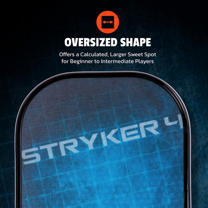 Stryker 4 Onix Composite Pickleball Every Level Oversized Paddle Shape– Blue