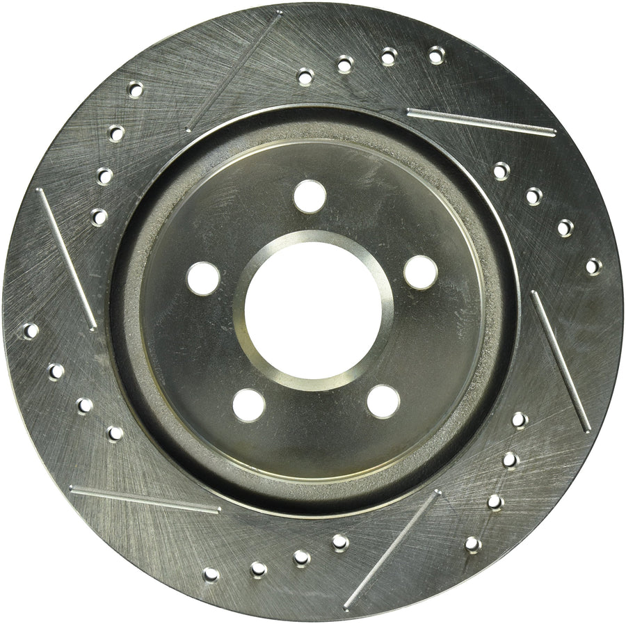 Power Stop Rear AR8162XPR Drilled & Slotted Rotor Pair For Ford Thunderbird, Jaguar S-Type, Jaguar Vanden Plas, Jaguar XJ8, Lincoln LS [Model Specific]