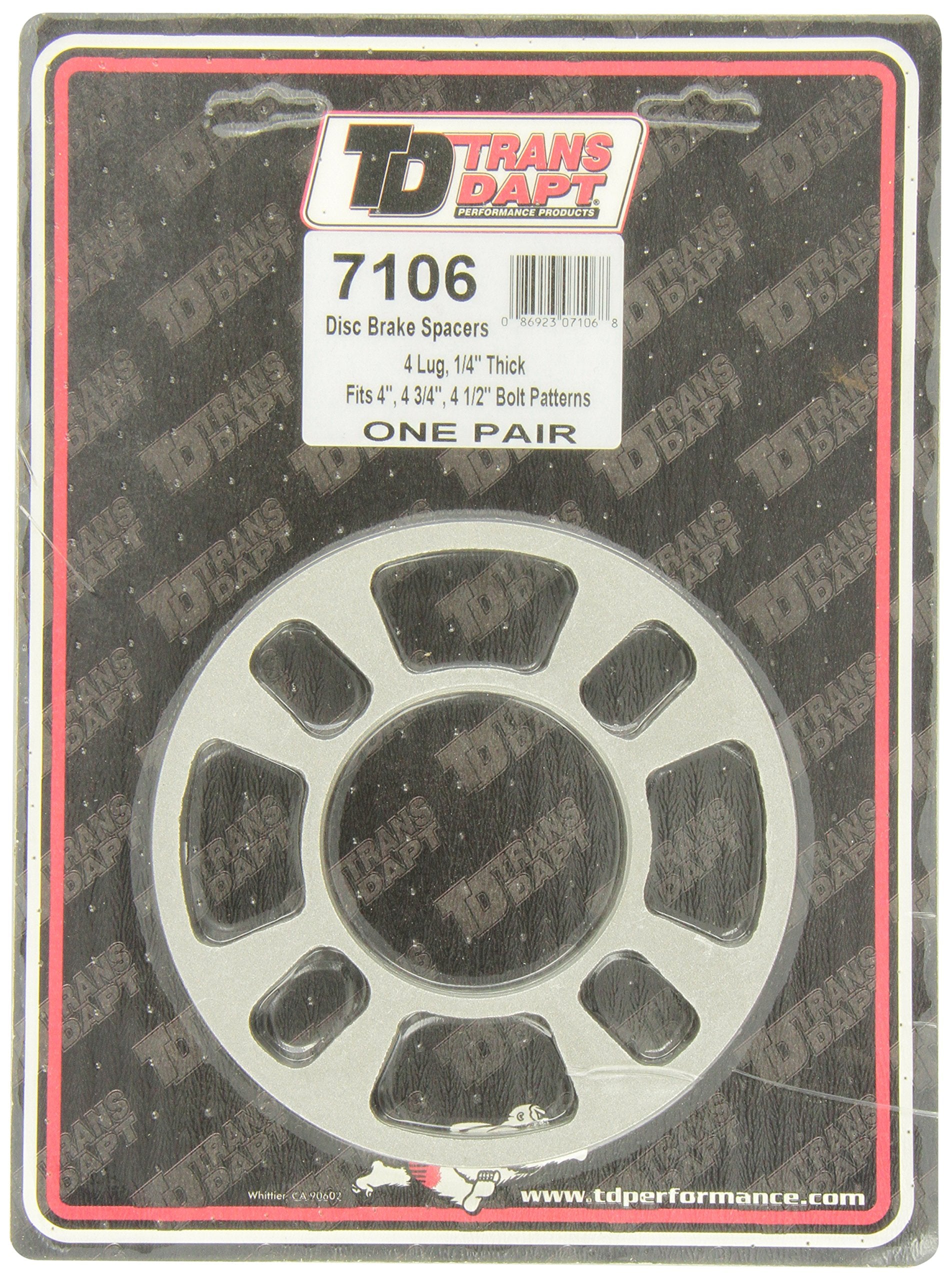 Trans-Dapt 7106 Performance Trans-Dapt Light-Duty Wheel Spacers