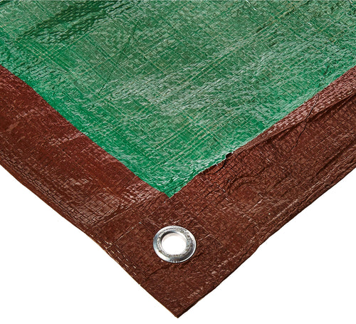 Reversible Brown/Green Erickson 57035 Mid-Grade Poly Tarp, 16' x 20', 1 Pack