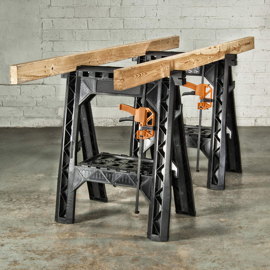 27-in Worx Abs Plastic Clamping Saw Horses (1000-Lb Weight Capacity)