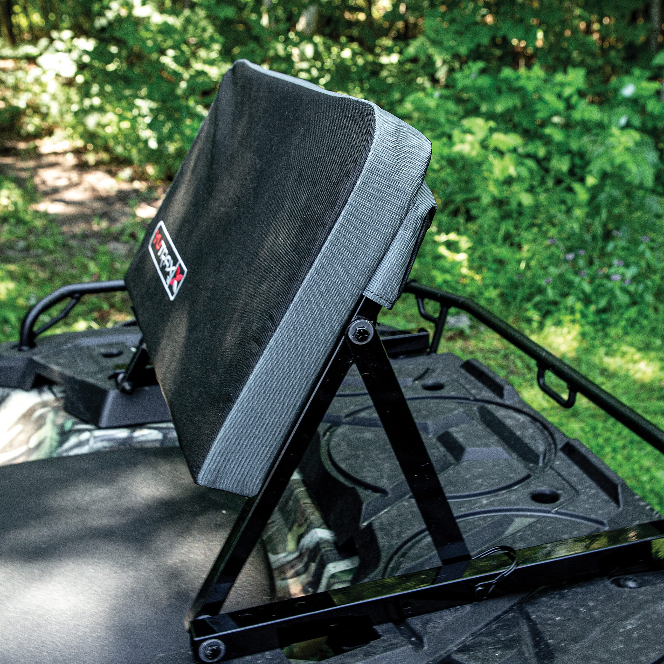 YUTRAX ATV Backrest Universal Mount, Heavy-Duty Steel Seat Frame, Adjustable Seat Back Positions, 2” Thick Cushion, Folds Down Flat When Not in Use, TX219