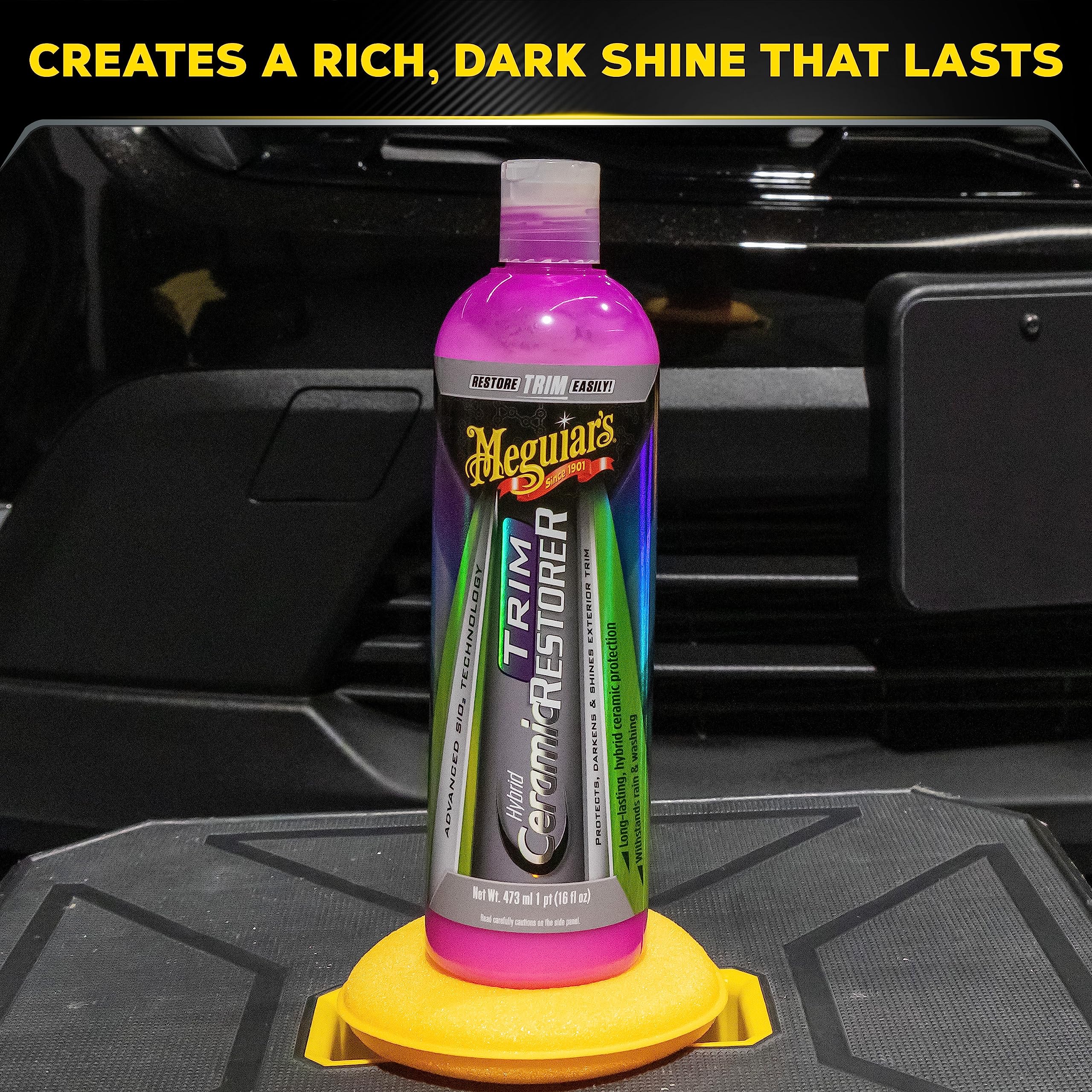 Hybrid Ceramic Trim Restorer, Meguiar's Car Trim Plastic Restorer - 16 Oz Bottle