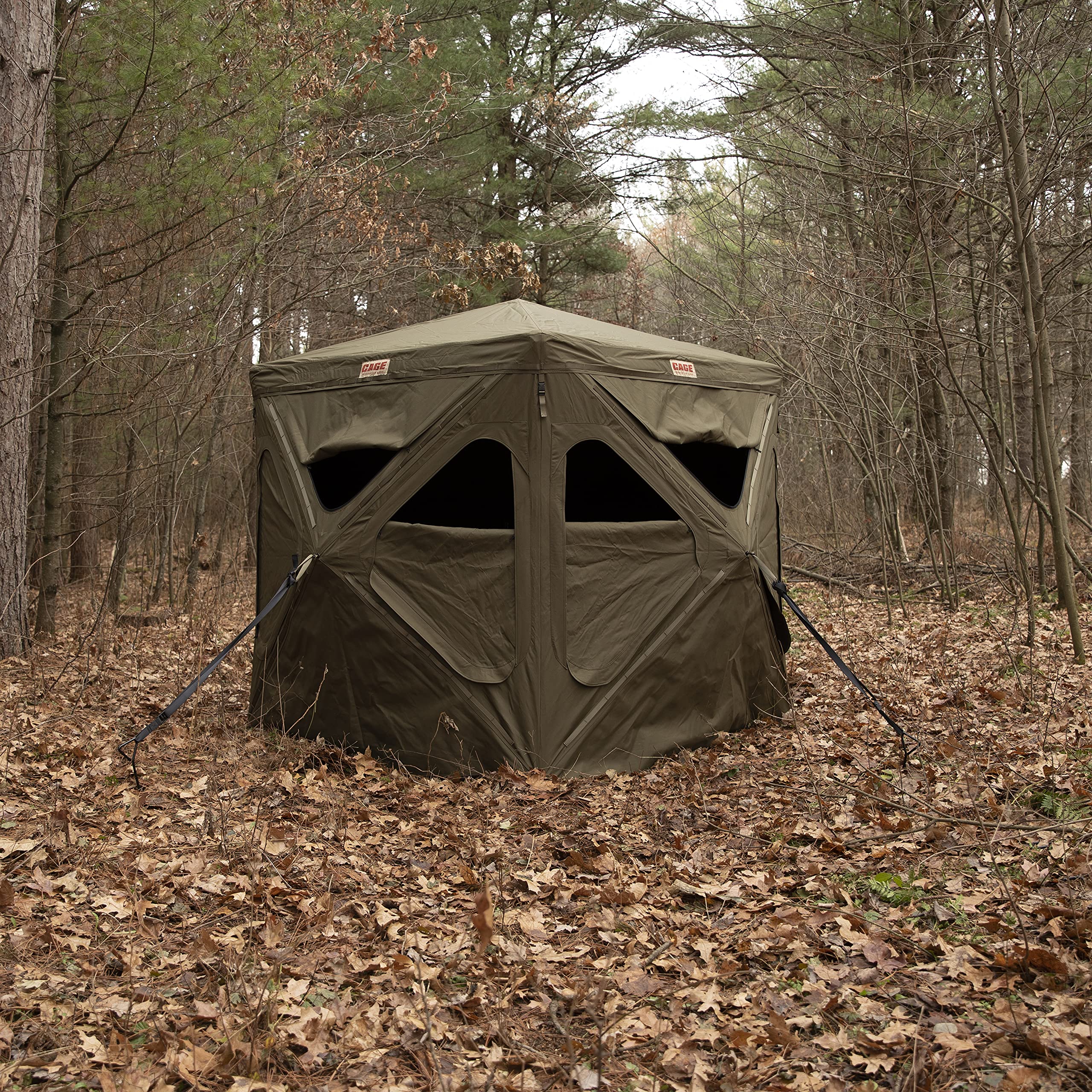 Permanent CAGE™ Hub Blinds, R30 Blind Permanent Hub, Hunting Blind, Durable, Rigid Framework, Pop-Up Hub System, Withstand™ All-Weather Fabric, 3-Person, 76" x 66" x 66", CBR30T