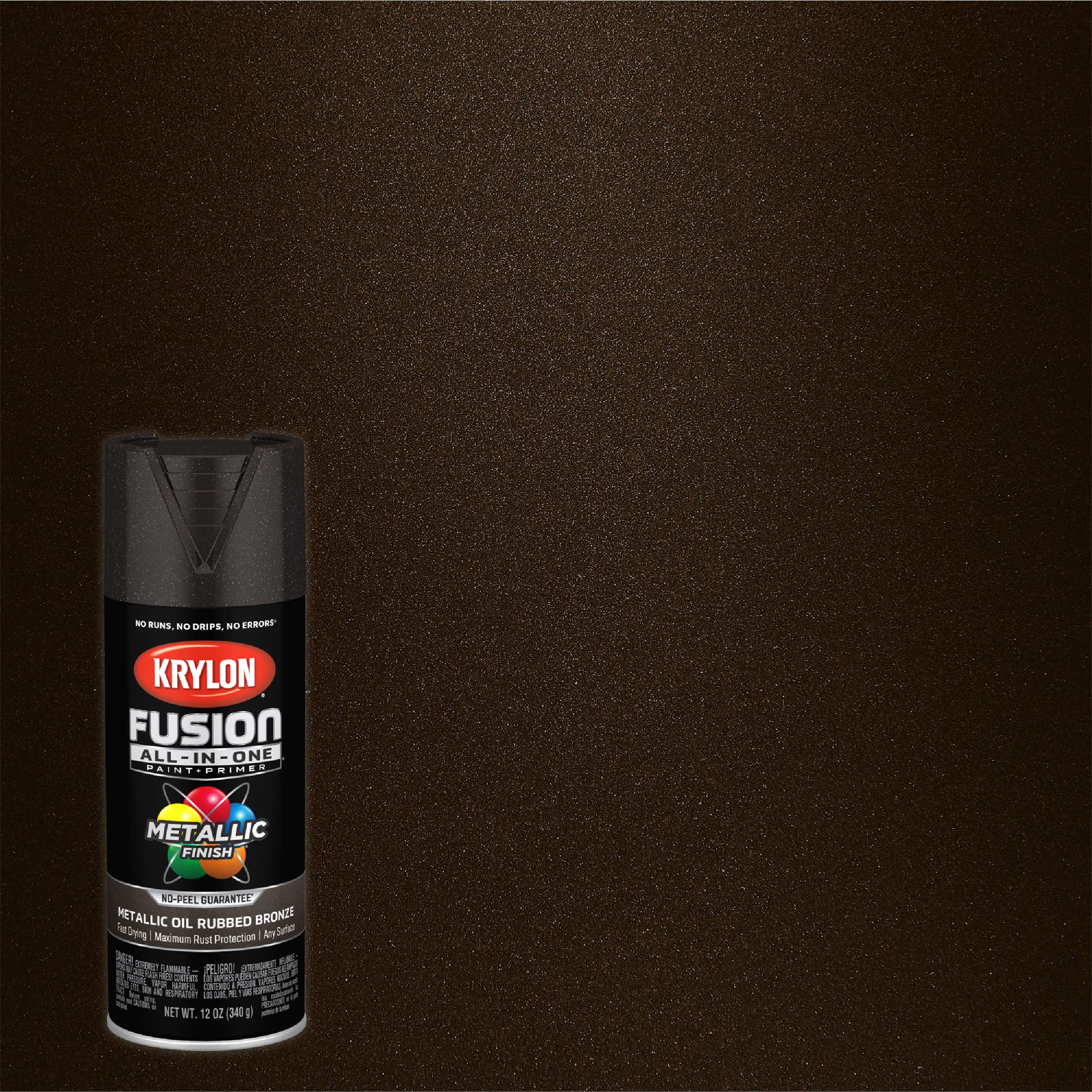Krylon All-In-One Adhesive Spray Paint for Indoor/Outdoor Use, 12 oz, Oil Rubbed Bronze