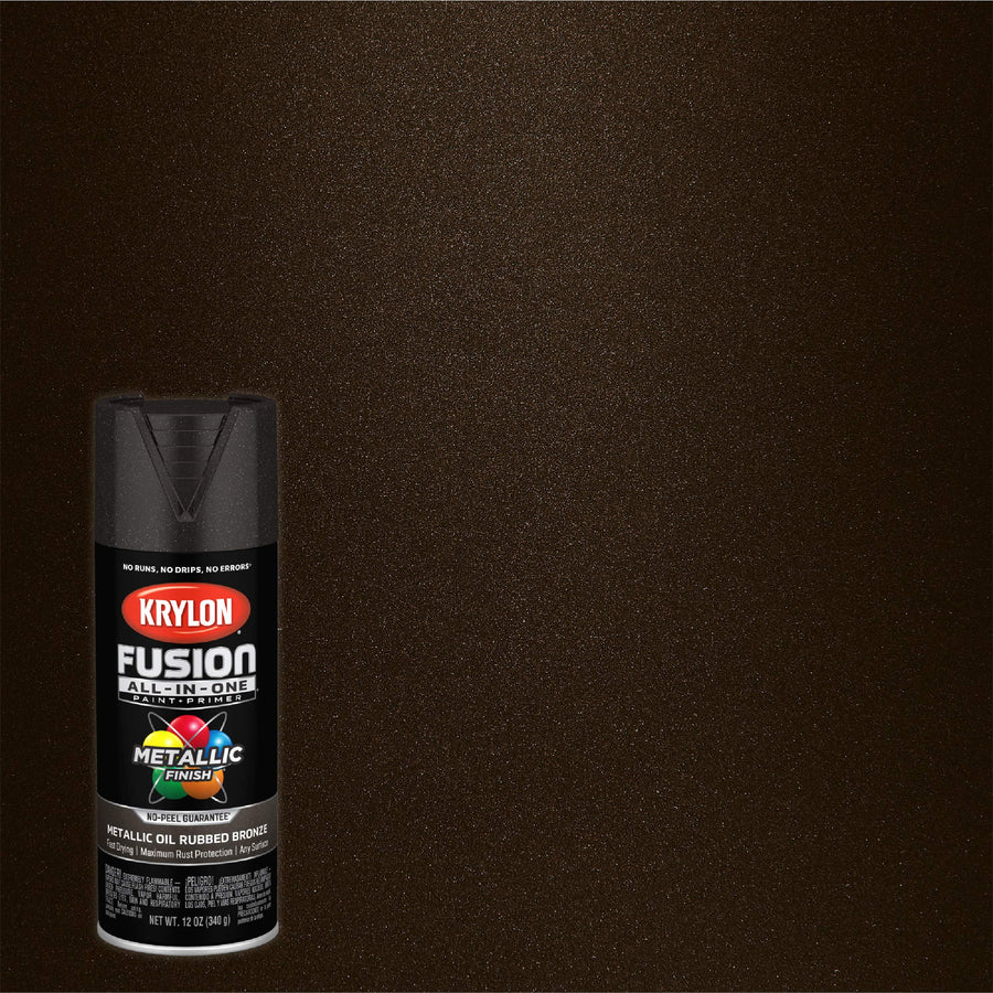 Krylon All-In-One Adhesive Spray Paint for Indoor/Outdoor Use, 12 oz, Oil Rubbed Bronze