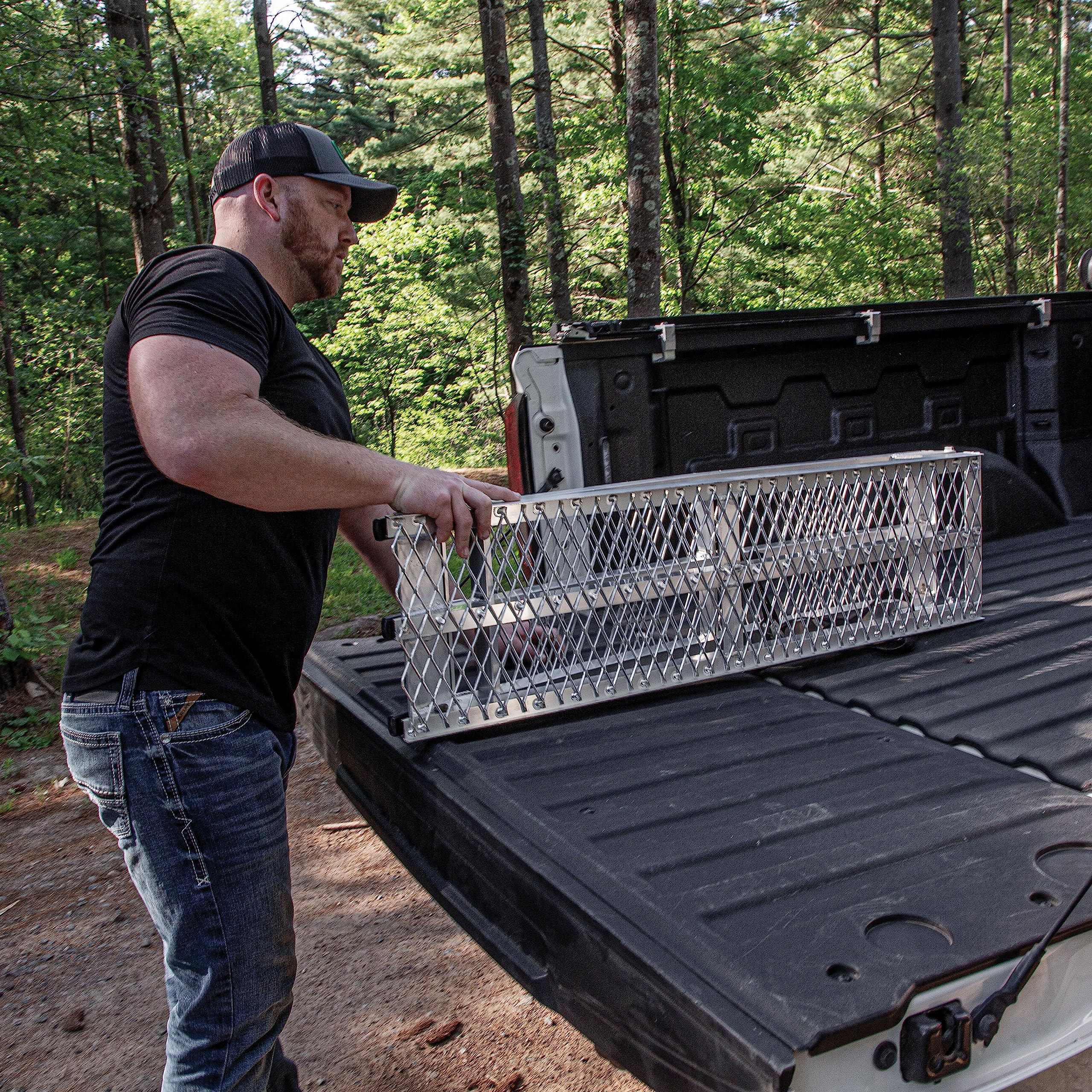 Yutrax XL Single Folding Aluminum Truck, UTV/ATV, Motorcycle Loading Arch Ramp, 750lb Capacity