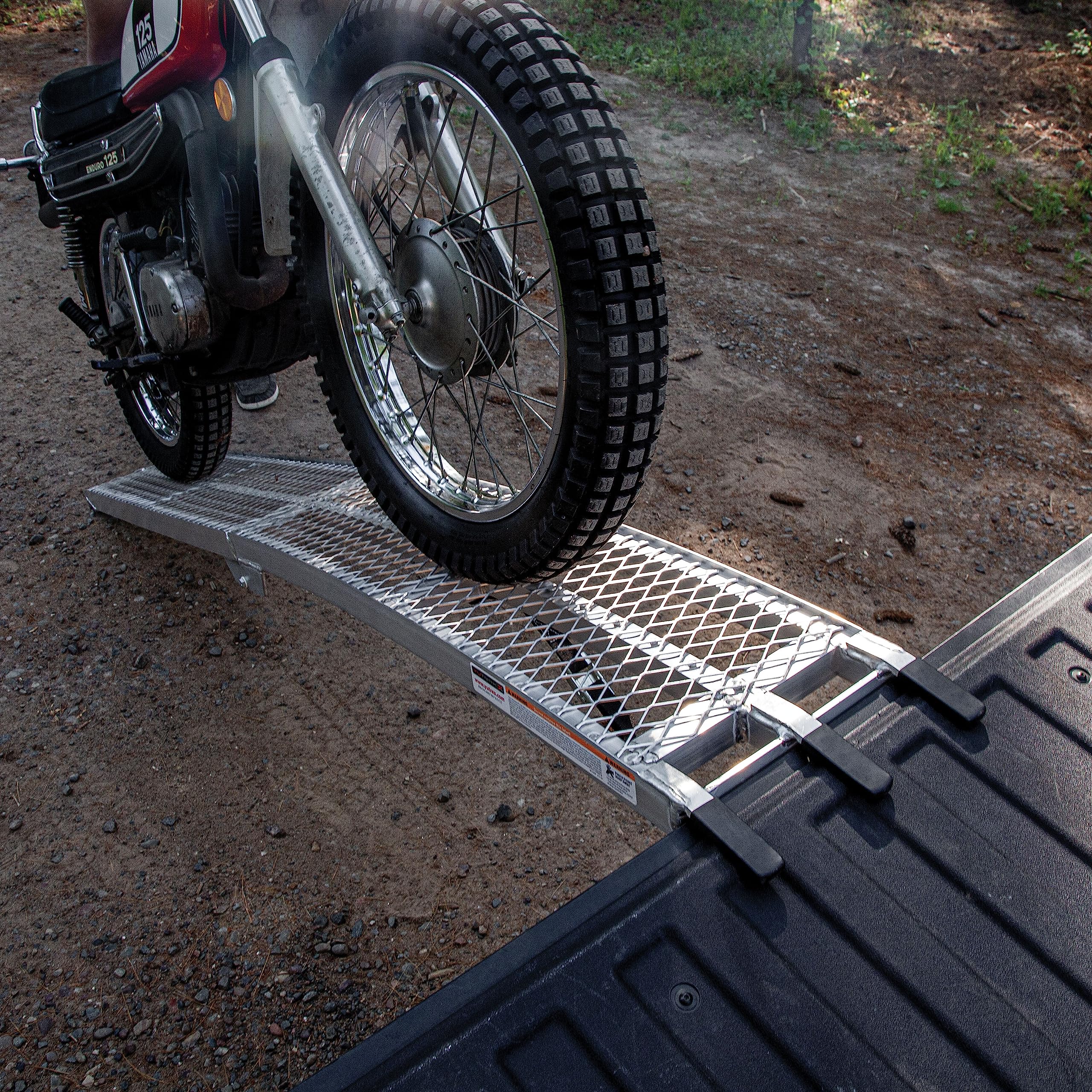 Yutrax XL Single Folding Aluminum Truck, UTV/ATV, Motorcycle Loading Arch Ramp, 750lb Capacity