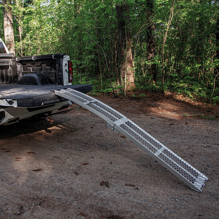 Yutrax XL Single Folding Aluminum Truck, UTV/ATV, Motorcycle Loading Arch Ramp, 750lb Capacity